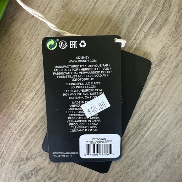 Loungefly Neon Orange and Green Glow Minnie Flap Wallet - Picture 5 of 8